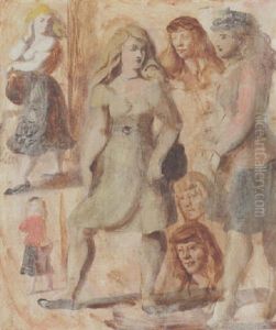 Girls And Heads by Reginald Marsh