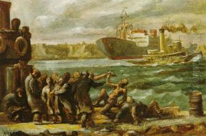 Dock Scene by Reginald Marsh