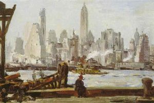 The Waterfront, New York by Reginald Marsh