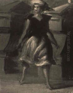 Portrait Of A Woman by Reginald Marsh