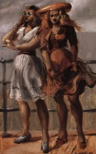 Two Girls Standing by Reginald Marsh