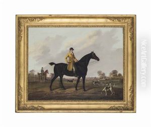 A Huntsman On A Chestnut Hunter, With Hounds And A Huntsman Beyond, In An Extensive Landscape by Benjamin Marshall