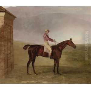 Mr Henry Vansittart's Chestnut Colt Burleigh With Sam Chifney Up, By The Rubbing-down House At Newmarket by Benjamin Marshall