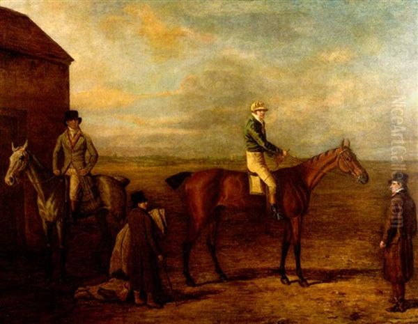The Horse "magistrate" With A Jockey And Englishman Up - view 1