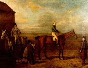 The Horse "magistrate" With A Jockey And Englishman Up by Benjamin Marshall