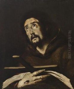 Saint Francis Venerating The Cross by Bernardo Strozzi