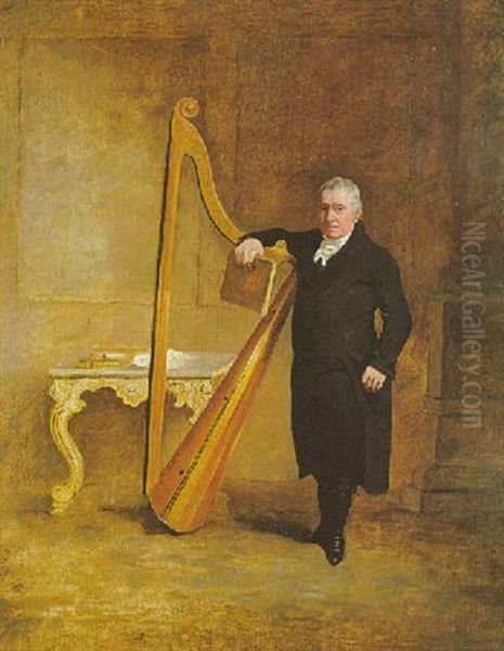 Portrait Of Griffith Owen, Harpist To The Corbet Family Of Tywyn - view 1