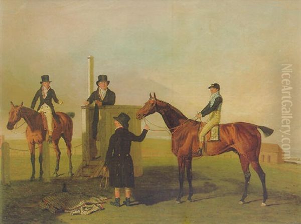 "grimalkin," With Jockey Up, With Other Figures At Newmarket - view 1