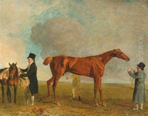 Mr. Thornhill's "sailor" Being Rubbed Down At Epsom by Benjamin Marshall