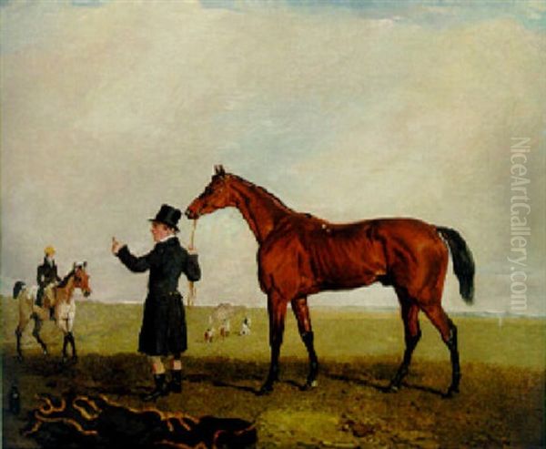 General John Peel's Archibald With A Groom At Newmarket - view 1