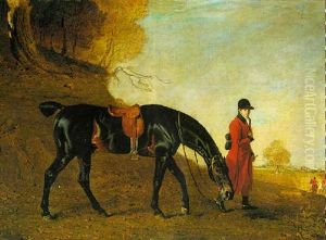 "curricle", Led By A Huntsman In Royal Livery In A Landscape by Benjamin Marshall