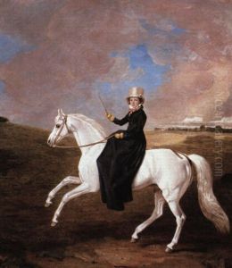 Portrait Mary Musters On Grey Horse by Benjamin Marshall