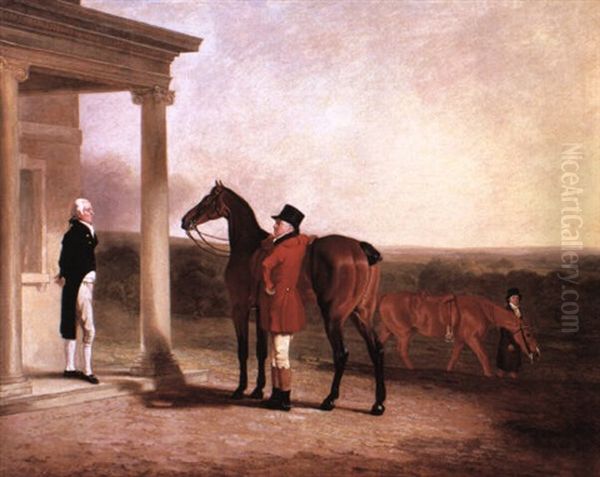 Capt. Barrington Price With His Favorite Hunter 'monarchy' - view 1