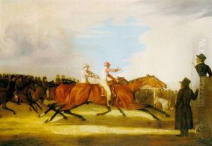 A Match Between Sir Charles Bunbury And Colonel Mellish At Newmarket by Benjamin Marshall