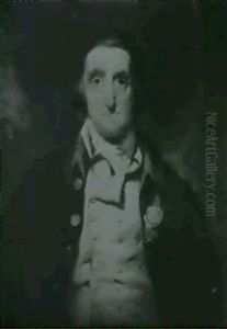 Lord Rosebery's Coachman, Jed, Half Length In A Dark Coat With A Red Collar, A Yellow Waistcoat And A White Cravat.... by Benjamin Marshall