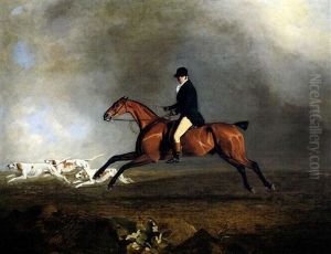 Thomas Mellish On His Hunter 'saucebox' by Benjamin Marshall