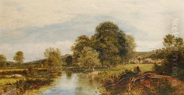 A Quiet Day, Ditchford Mill Stream, Worcestershire - view 1