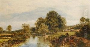 A Quiet Day, Ditchford Mill Stream, Worcestershire by Charles Marshall