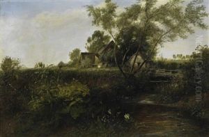 Englisches Bauerngehoft Am Bachlauf by Charles Marshall