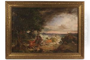Hercules Fighting Neptune's Sea Serpent