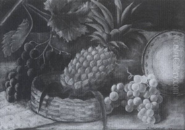 Stilleben Mit Ananas Und Weintrauben - view 1
