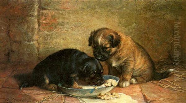 Puppies Drinking Milk - view 1