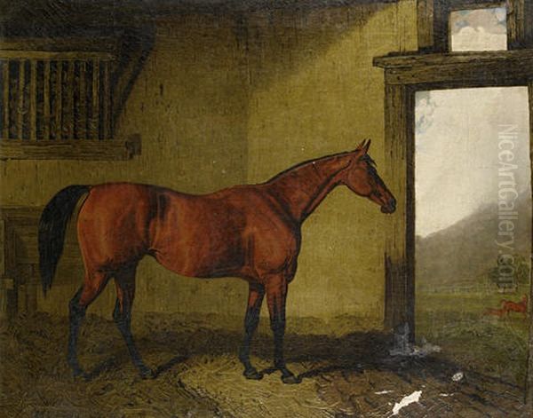 Cobweb In A Loose Box With Her Foal At The Door (engraved By J. Webb) - view 1