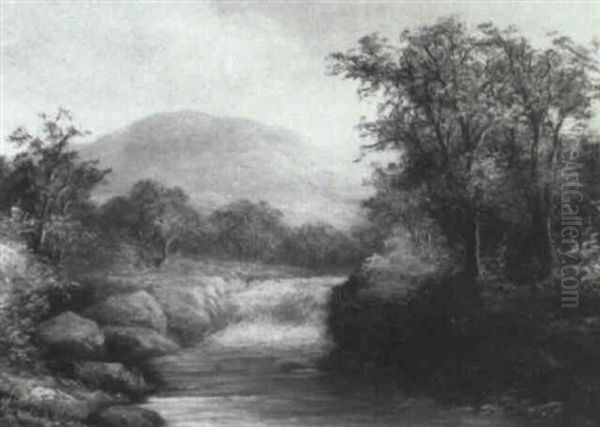 Bucolic Landscape With Waterfall And Stream - view 1