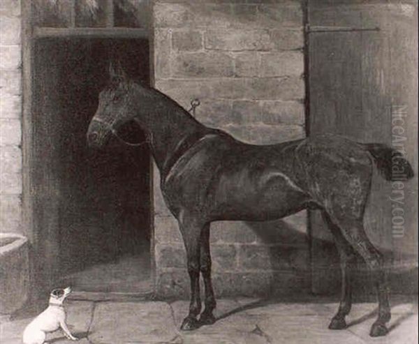 A Horse Outside A Stable - view 1