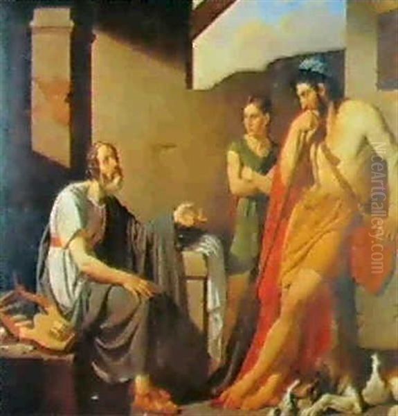 Omero Che Canta E Due Pastori - view 1