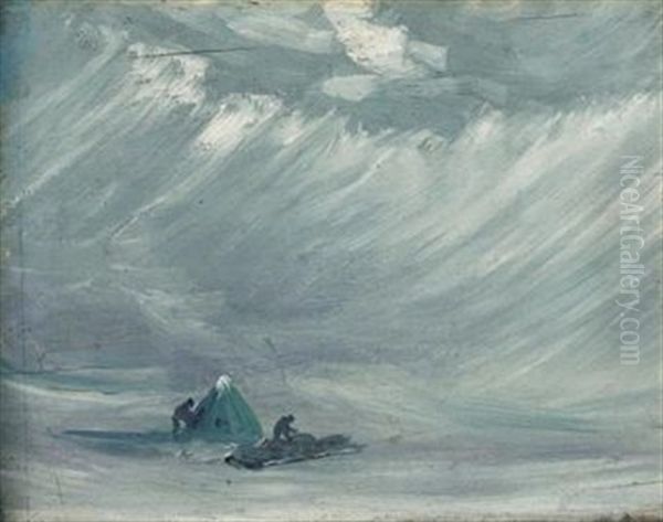 Sledging Camp In A Blizzard - view 1