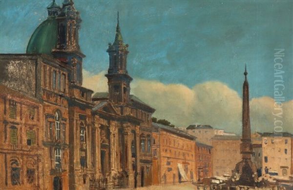 Townscape From Piazza Navona In Rome - view 1
