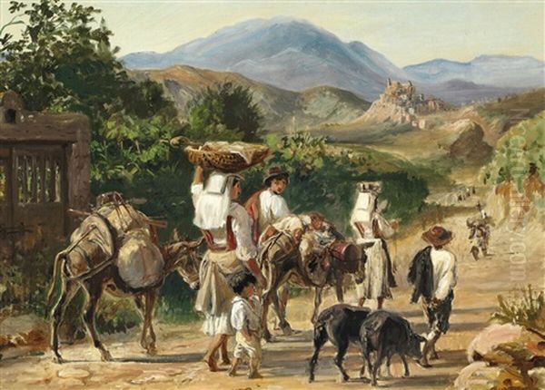 Italian Farmers On Their Way To Town - view 1