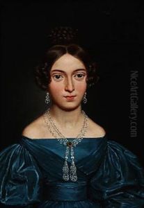 Portrait Of A Girl In A Blue Dress