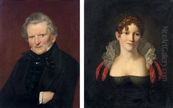 Portraits Presumes De Monsieur Et Madame Birel (pair) - view 1