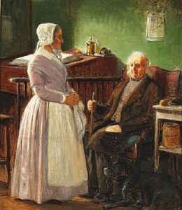 Interior With Merchant Christopher Friedenreich Hage And His Wife Christiane Annette, Nee Just. Sketch