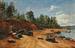 Coastal Scene, Leksand Sweden (study For Painting) by Wilhelm Nicolai Marstrand
