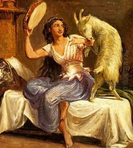 Esmeralda And The Goat by Wilhelm Nicolai Marstrand