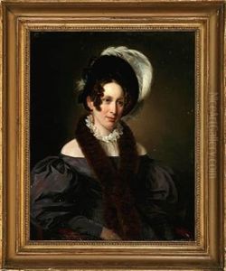 Portrait Of A Lady In A Plum-colored Dress Portrait Of A Lady In A Plum-colored Dress