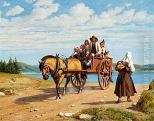 Bonder Fra Dalarne, Orsa Sogn, Der Kjore Til Kirke