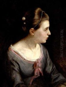 Portraet Af Maleren Jorgen Roeds Datter Helene Roed, Gift Nyblom by Wilhelm Nicolai Marstrand