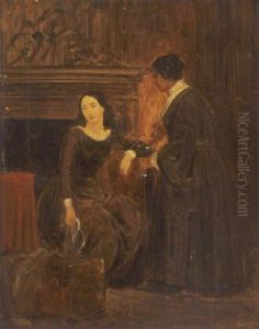 Interior Med Figurer by Wilhelm Nicolai Marstrand