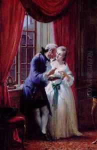 Et Ungt Aegtepar by Wilhelm Nicolai Marstrand