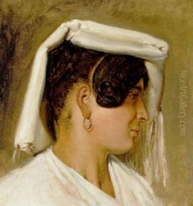 Italienerinde Med Hvidt Hovedlin Og Maske Italienerinde Med Hvidt Hovedlin Og Maske