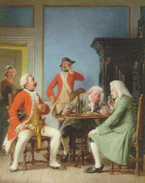 Scene From Ludvig Holberg's Barselstuen: Man Siger Din Kone Ikke Er Fader Til Barnet - view 1