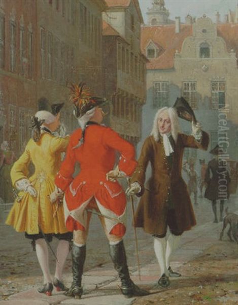 Holberg Gar Af Vejen For De To Narre Jacob Von Thybo Og Jean De France - view 1
