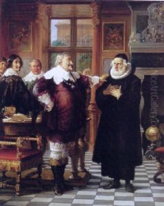 Christian Iv Og Ole Vind by Wilhelm Nicolai Marstrand