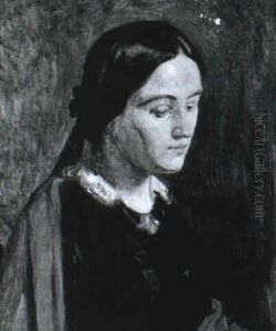 Portraetstudie Af Fru Jerichau