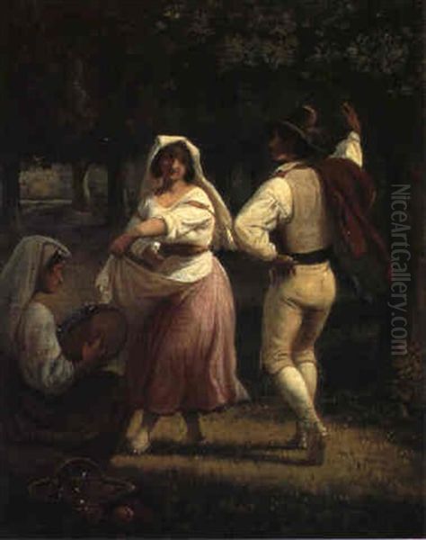 Taranteldansende Par I En Skov - view 1