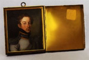 Portrait Of Wszylko, Count Kocham, A Light Calvary Officer, Depicted In Uniform by Stanislaw Marszalkiewicz